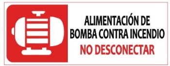 10 pack etiqueta solar - BOMBA CONTRA INCENDIO NO DESCONECTAR