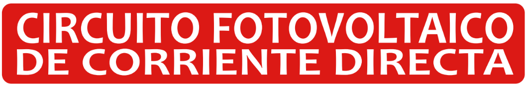 10 pack etiqueta solar - CIRCUITO FOTOVOLTAICO DE CORRIENTE DIRECTA — Rojo con blanco