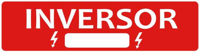 10 pack etiqueta solar - INVERSOR — Rojo con blanco